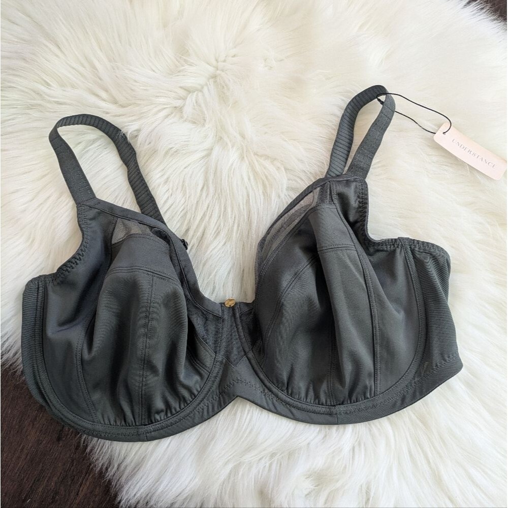 NWT Understance Quinn Flexwire Spacer Shadow Gray Underwire Bra 40DDD